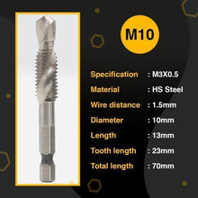 Load image into Gallery viewer, Thread Tap Drill Bits Set