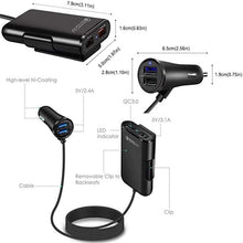 Load image into Gallery viewer, Car Front & Back Seat Charger