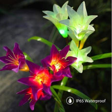 Load image into Gallery viewer, Spring Artificial Lily Solar Garden Stake Lights
