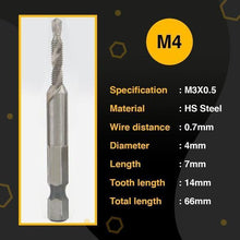Load image into Gallery viewer, Thread Tap Drill Bits Set