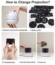 Load image into Gallery viewer, 360 Rotation Starry Sky Projector