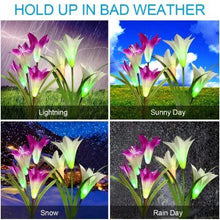 Load image into Gallery viewer, Spring Artificial Lily Solar Garden Stake Lights
