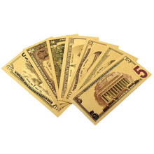 Load image into Gallery viewer, 24K Gold Foil 7-Piece USA Money Set
