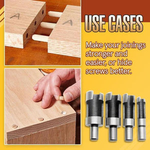 Plug Cutter Drill Bit Set Power Tool (4pcs)