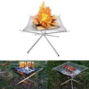 Portable Contractible BBQ Holder Rack