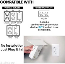 Load image into Gallery viewer, Wall Mount Surge Protector with Shelf
