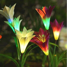 Load image into Gallery viewer, Spring Artificial Lily Solar Garden Stake Lights
