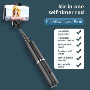 3-in-1 Phantom Bluetooth Selfie Stick with Hidden Tripod