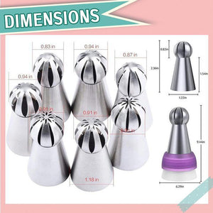 Cake Decor Piping Nozzle Set (8-pc or 22-pc)