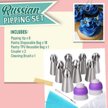 Load image into Gallery viewer, Cake Decor Piping Nozzle Set (8-pc or 22-pc)
