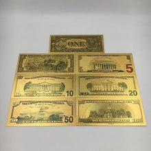 Load image into Gallery viewer, 24K Gold Foil 7-Piece USA Money Set
