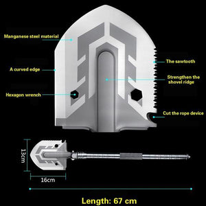 The Ultimate Survival Tool 23-In-1 Multi-Purpose Folding Shovel