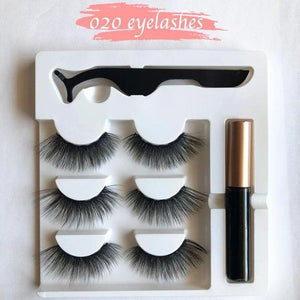 Magnetic Eyelashes and Eyeliner 3 Pairs Set