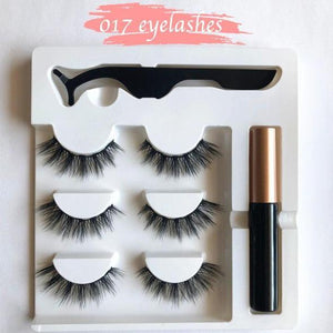 Magnetic Eyelashes and Eyeliner 3 Pairs Set